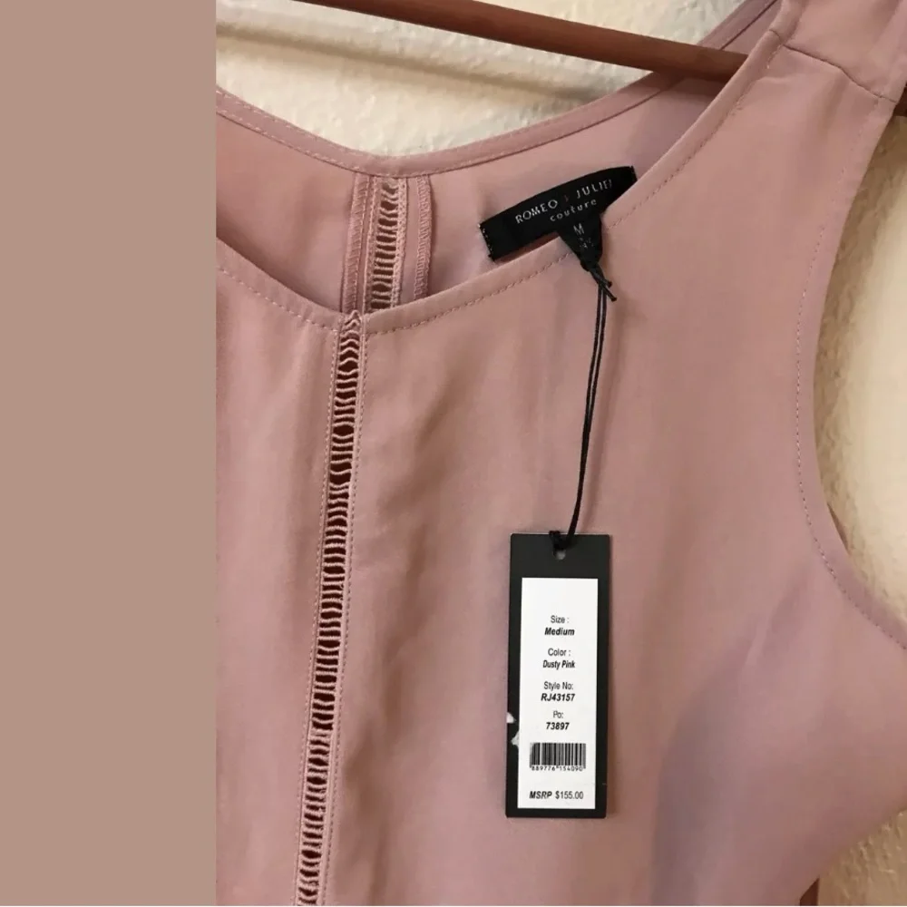 Romeo Juliet Couture Pink Flared Eyelet Blouse - Picture 5 of 8